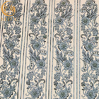 Borduurwerk van vlek het Blauwe Mesh Beaded Lace Fabric Sewing voor Kledingstuk