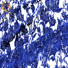 135cm van de het Kantstof van Breedte Marineblauwe Geborduurde Tulle de Manierhandwork