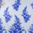 Blauw van de de Stoffenmdx Elegant Bloem van het Huwelijkskant Patroon 135cm Breedte