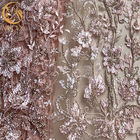 Het borduurwerk Mesh Wedding Lace Fabrics Nigerian parelde 140cm Breedte