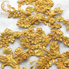 Van het het Lovertje Netto Borduurwerk van MDX Gouden Kant 135cm Breedte voor Textiel