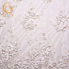 Elegante de Stoffen20% Polyester 135cm van het Bloemen Witte Kant Breedte voor Huwelijkskleding