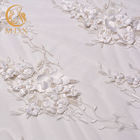 Elegante de Stoffen20% Polyester 135cm van het Bloemen Witte Kant Breedte voor Huwelijkskleding