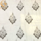 Grey Beaded Decoration Handmade Lace-Stof voor Avondjurk